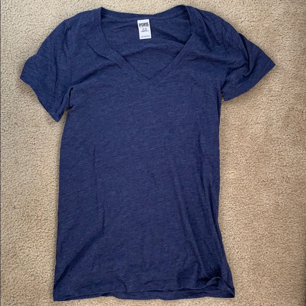 Navy v neck t shirt